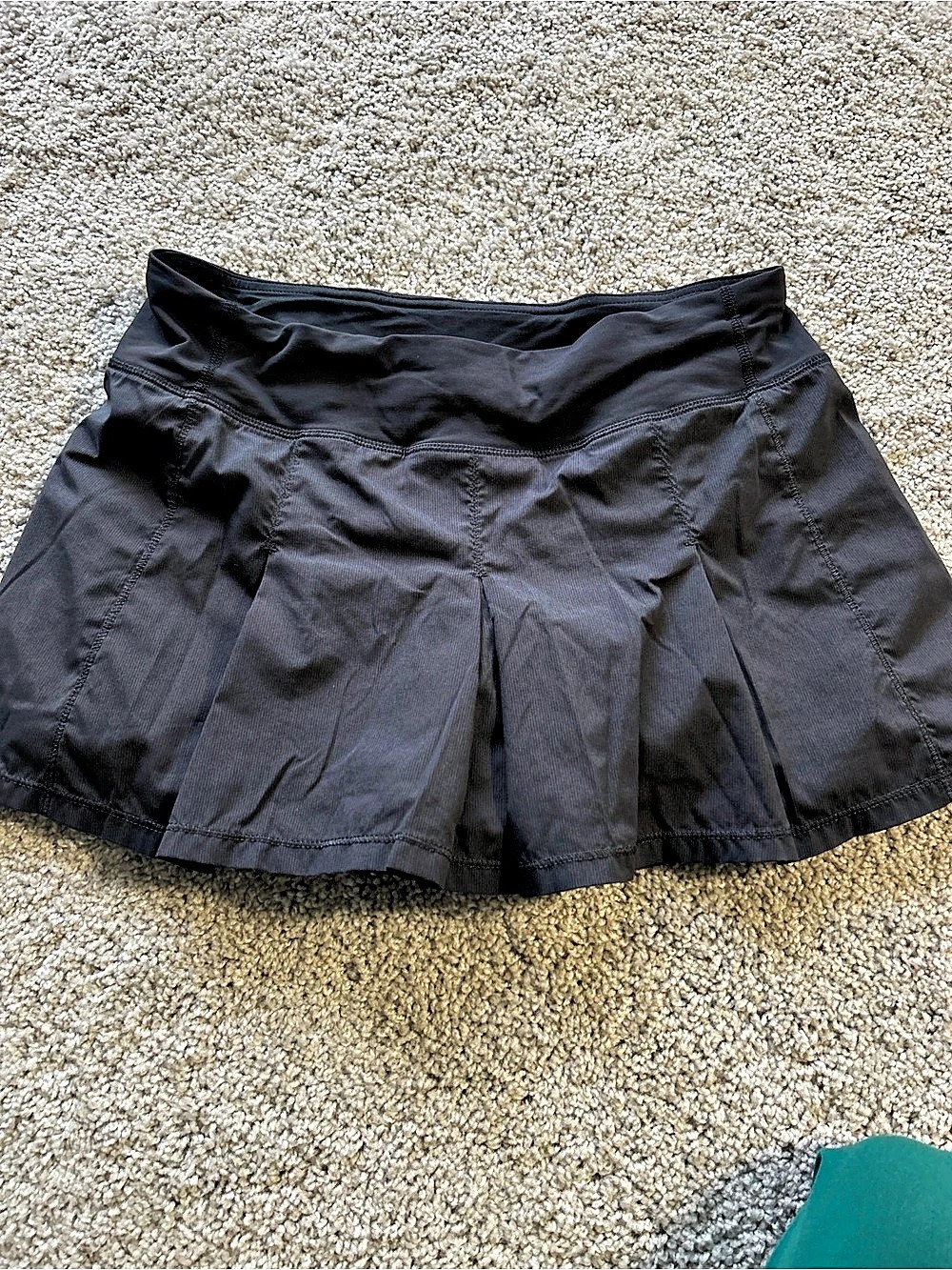 Lululemon Pace Rival Mid-Rise Skirt Black Athletic Shorts